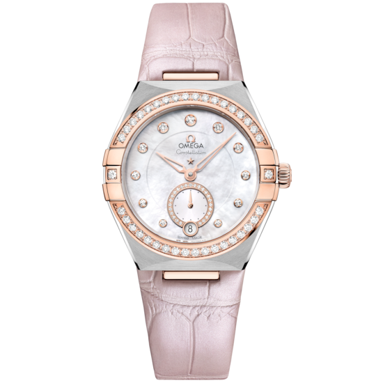 Omega Constellation 34 mm White Dial Stainless Steel Sedna™ 18k Rose Gold Strap 131.28.34.20.55.001