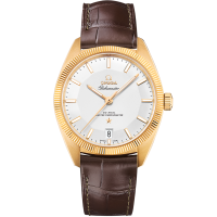 Constellation Globemaster 39 mm Silver Dial 18k Yellow Gold Strap 130.53.39.21.02.002