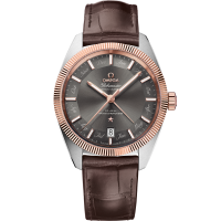 Omega Constellation Globemaster 41 mm Grey Dial Stainless Steel and Sedna™ 18k Rose Gold Strap 130.23.41.22.06.001