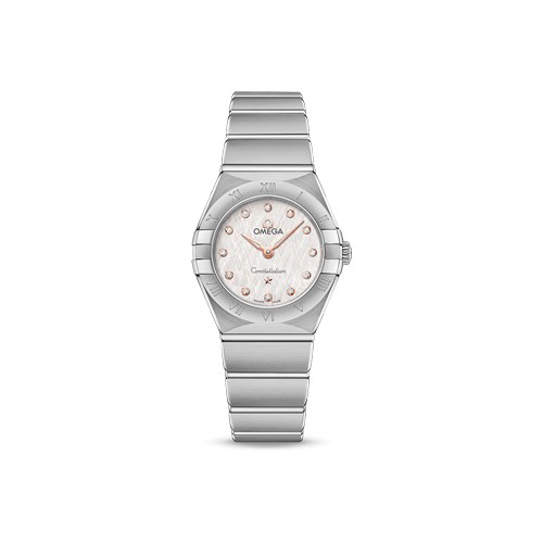 Omega Constellation 25 mm Silver Dial with Diamonds Stainless Steel Bracelet 131.10.25.60.52.001