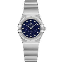 Omega Constellation 25 mm Blue Dial with Diamonds Stainless Steel Bracelet 131.10.25.60.53.001