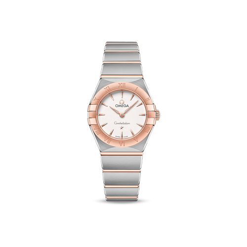 Omega Constellation 25 mm Silver Dial Stainless Steel and Sedna™ 18k Rose Gold Bracelet 131.20.25.60.02.001