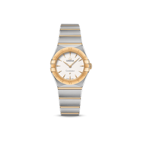 Omega Constellation 25 mm White Dial Stainless Steel and Sedna™ 18k Yellow Gold Bracelet 131.20.25.60.02.002