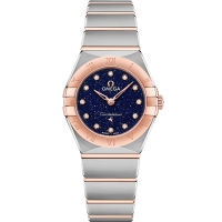 Omega Constellation 25 mm Blue Dial with Diamonds Stainless Steel and Sedna™ 18k Rose Gold Bracelet 131.20.25.60.53.002