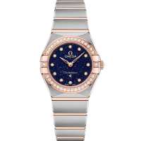 Omega Constellation 25 mm Blue Dial with Diamonds Stainless Steel and Sedna™ 18k Rose Gold Bracelet 131.25.25.60.53.002