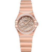 Omega Constellation 25 mm Silvery rose Dial with Diamonds Sedna™ 18k Rose Gold Bracelet 131.55.25.60.99.002