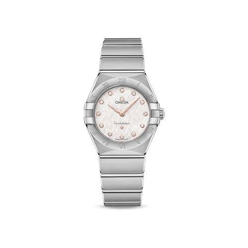 Omega Constellation 28 mm Silver Dial with Diamonds Stainless Steel Bracelet 131.10.28.60.52.001