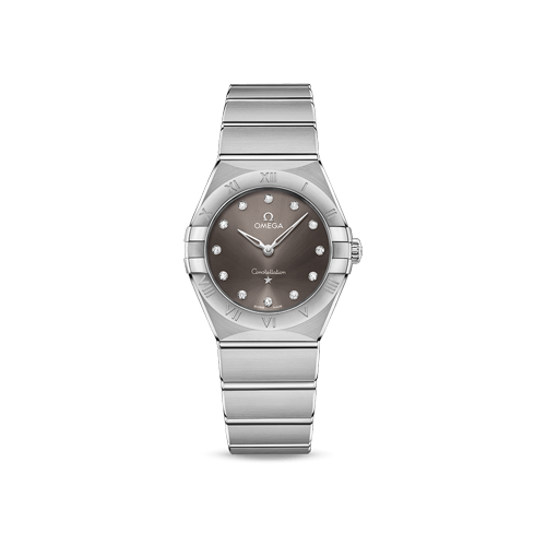 Omega Constellation 28 mm Grey Dial with Diamonds Stainless Steel Bracelet 131.10.28.60.56.001