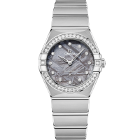 Omega Constellation 28 mm Lavender Dial with Diamonds Stainless Steel Bracelet 131.15.28.60.99.001