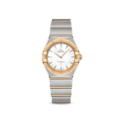 Omega Constellation 28 mm White Dial Stainless Steel Sedna™ 18k Yellow Gold Bracelet 131.20.28.60.05.002