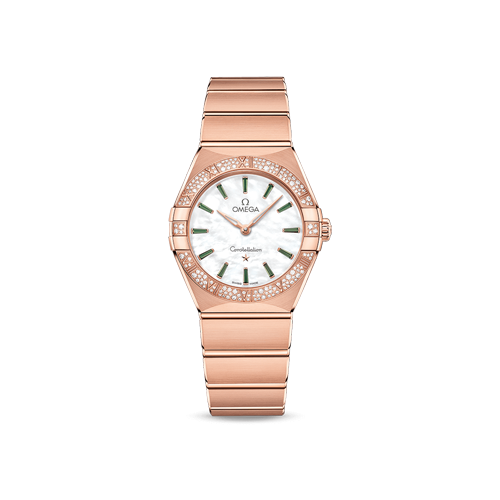 Omega Constellation 28 mm White Dial with Diamonds Sedna™ 18k Rose Gold Bracelet 131.55.28.60.55.005