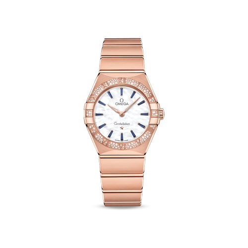 Omega Constellation 28 mm White Dial with Diamonds Sedna™ 18k Rose Gold Bracelet 131.55.28.60.55.007