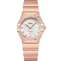 Omega Constellation 28 mm Grey Dial with Diamonds Sedna™ 18k Rose Gold Bracelet 131.55.28.60.99.005