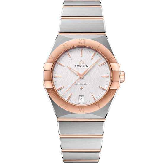 Omega Constellation 36 mm Silver Dial Stainless Steel and Sedna™ 18k Rose Gold Bracelet 131.20.36.60.02.001