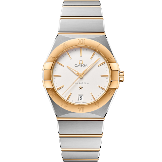 Omega Constellation 36 mm Silver Dial Stainless Steel and Sedna™ 18k Yellow Gold Bracelet 131.20.36.60.02.002