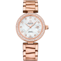 Omega De Ville Ladymatic 34 mm White Dial with Diamonds  Sedna™ 18k Rose Gold Bracelet 425.65.34.20.55.010