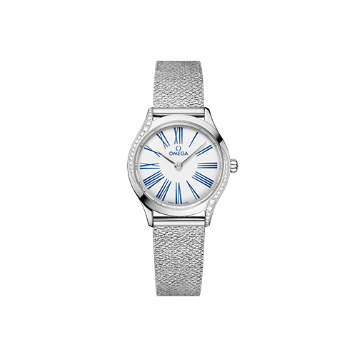 Omega De Ville Mini Trésor 26 mm White Dial  with Diamonds Stainless Steel Bracelet 428.15.26.60.04.002