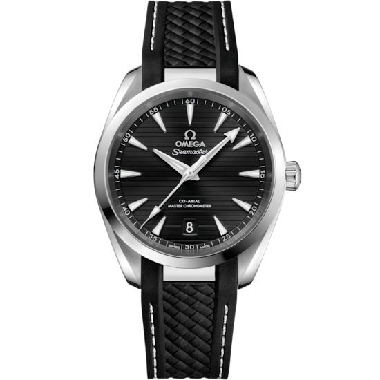 Seamaster Aqua Terra 150M 38 mm, steel on rubber strap