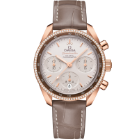 "Omega Speedmaster 38  Silver Dial  38 mm  Sedna™18k Rose Gold Strap 324.68.38.50.02.003"