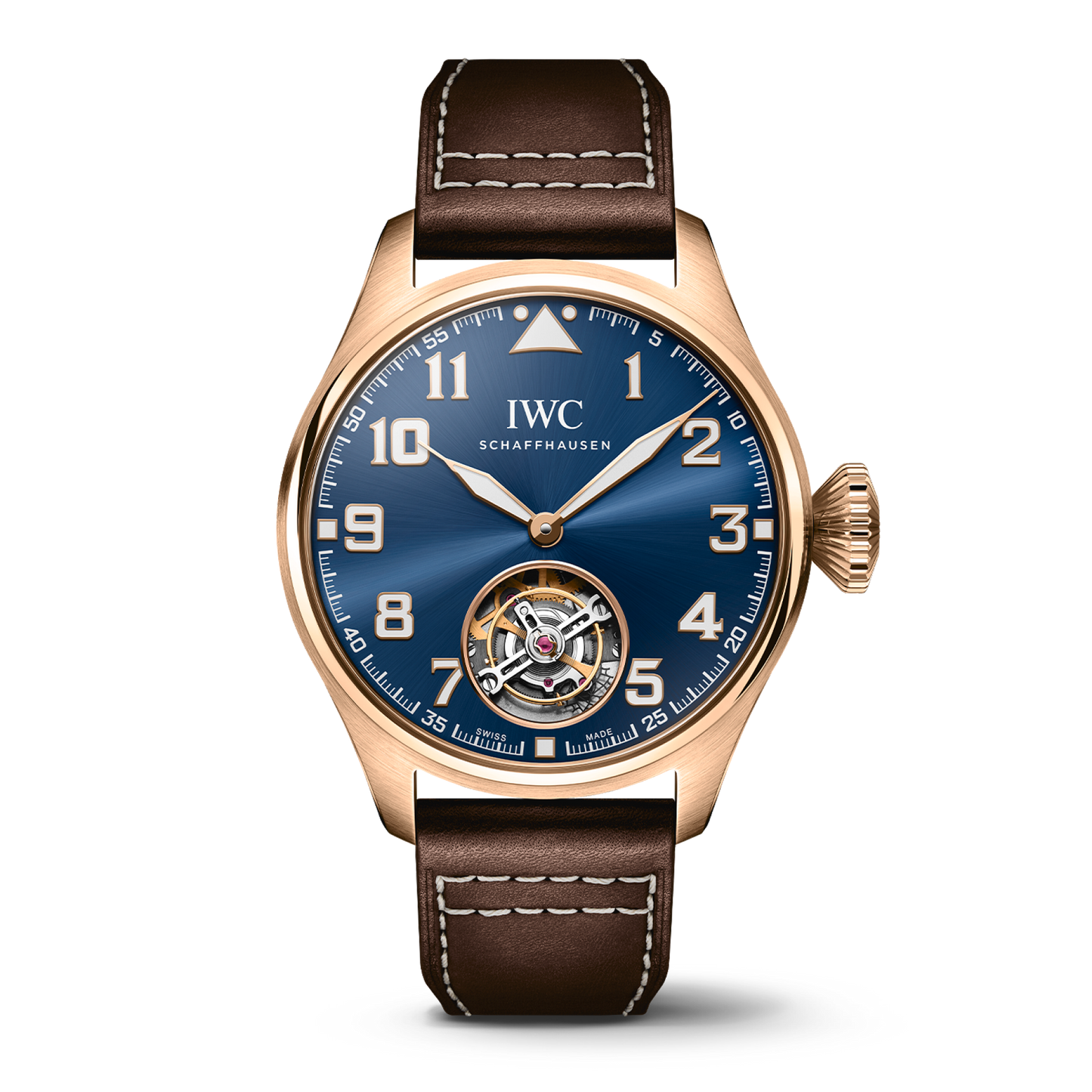 IWC Schaffhausen Big Pilot’s Watch 43 Tourbillon Le Petit Prince 43 mm Blue  Dial 18 Kt Armor Gold® Brown Calfskin Strap IW329502