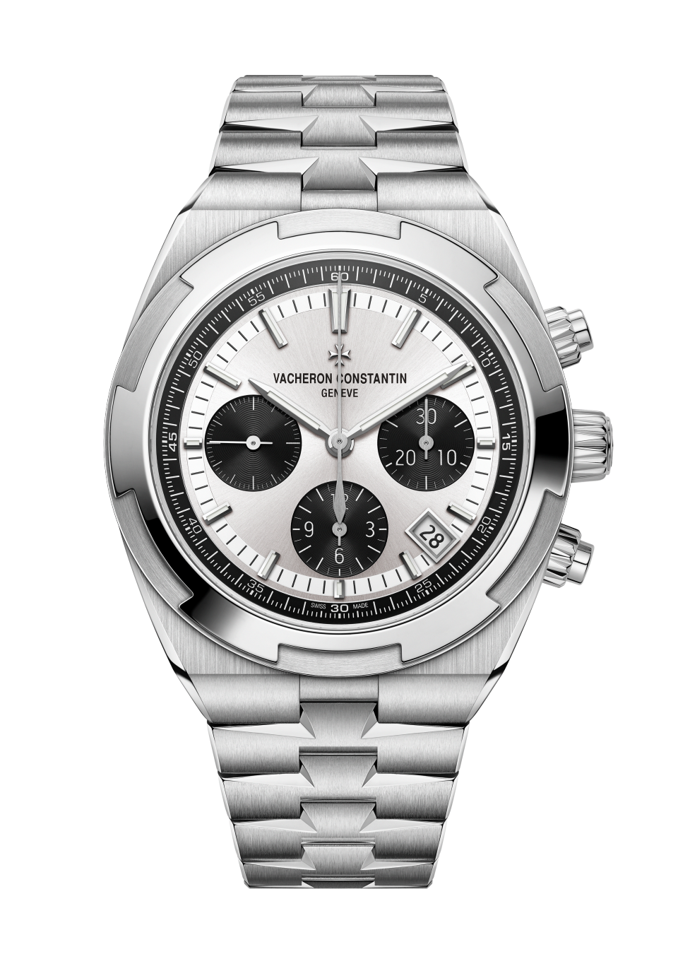 Vacheron Constantin Overseas chronograph 42.5 mm Silver Dial Stainless Steel Bracelet 5520V/210A-B686