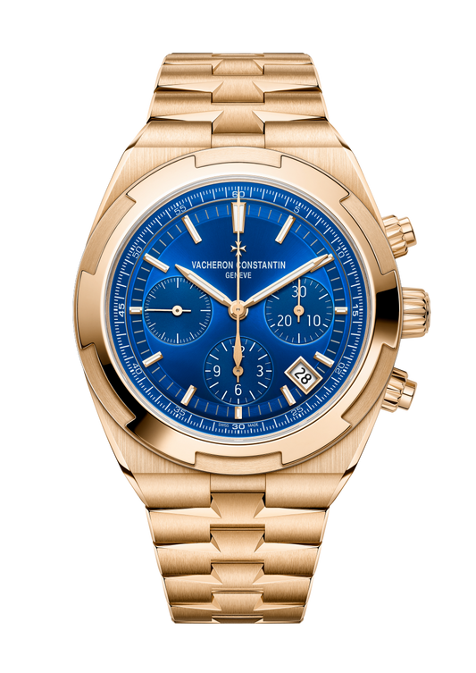 Vacheron Constantin Overseas chronograph 42.5 mm Blue Dial 18K Pink Gold Bracelet 5520V/210R-B952