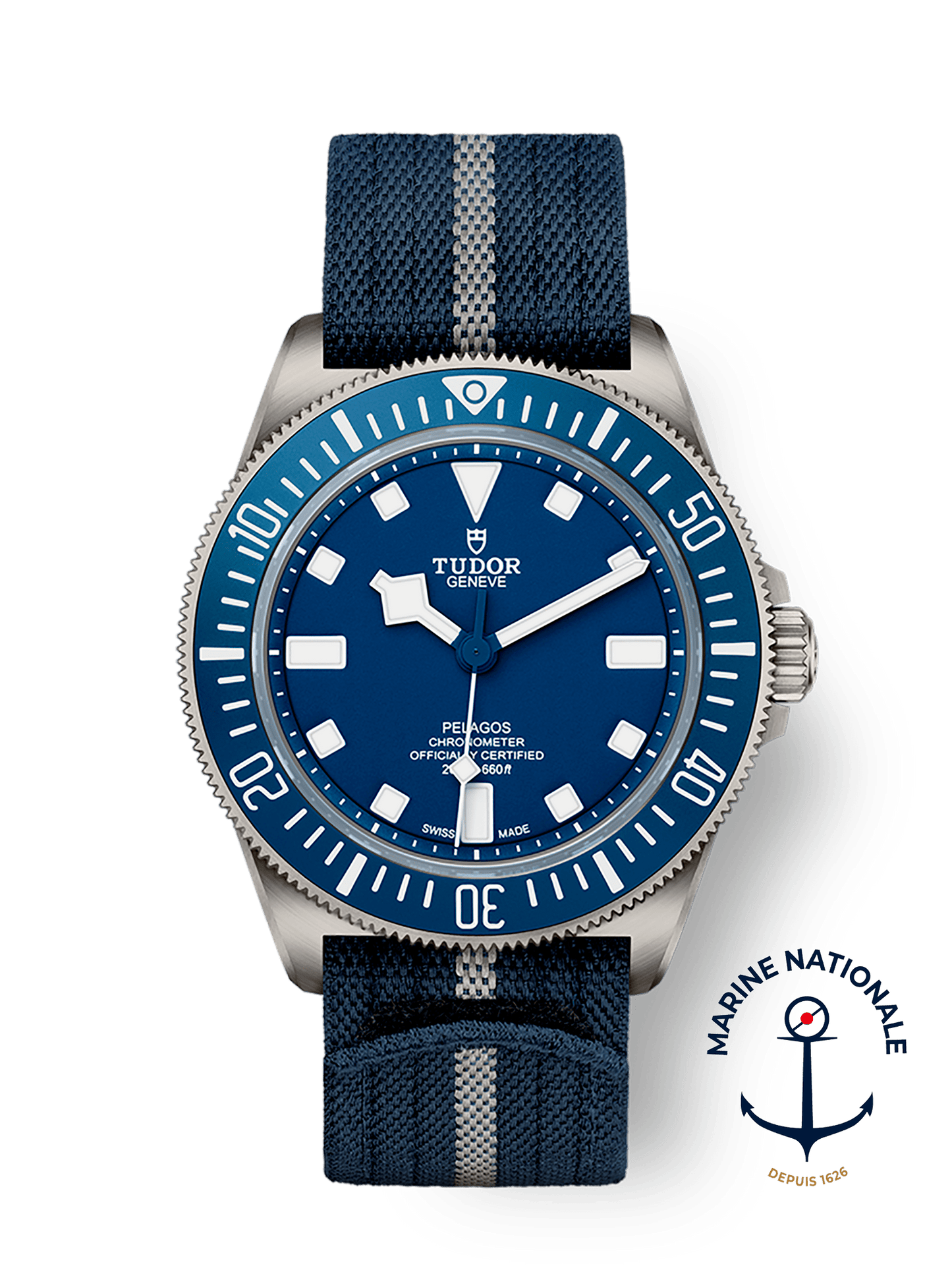 Tudor Pelagos FXD 42 mm Navy Blue Dial Titanium Fabric Strap M25707B/24-0001