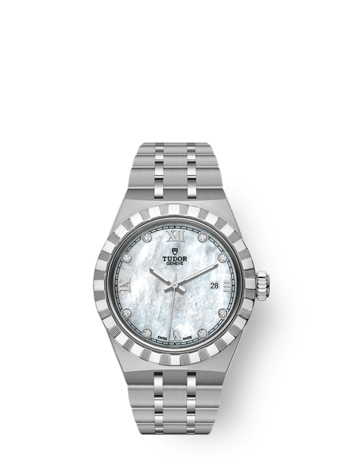 Tudor Tudor Royal 28 mm White Mother-Of-Pearl Dial with Diamonds Stainless Steel Bracelet M28300-0005