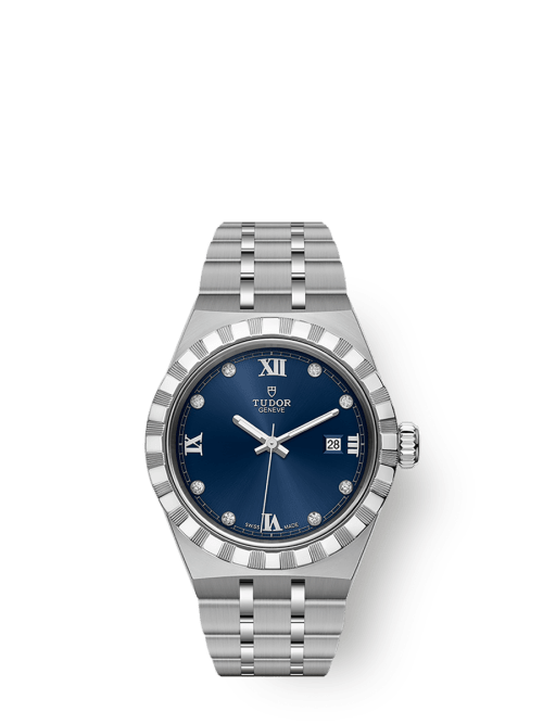 Tudor Tudor Royal 28 mm Blue Dial with Diamonds Stainless Steel Bracelet M28300-0007