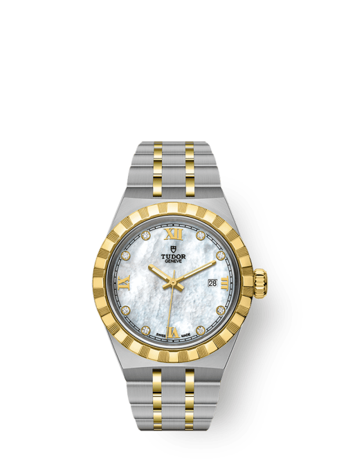 Tudor Tudor Royal 28 mm White Mother-Of-Pearl Dial with Diamonds Stainless Steel Bracelet M28303-0007