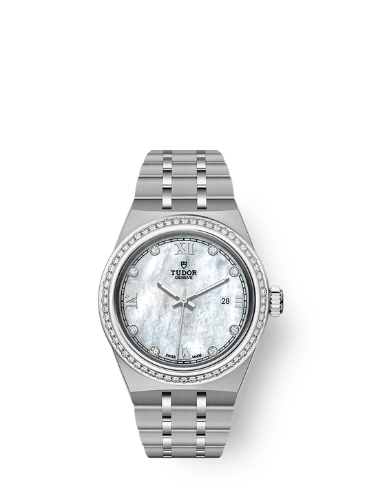 Tudor Tudor Royal 28 mm White Mother-Of-Pearl Dial with Diamonds Stainless Steel Bracelet M28320-0001