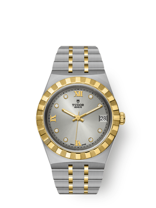 Tudor Tudor Royal 34 mm Silver Dial with Diamonds Stainless Steel Bracelet M28403-0002