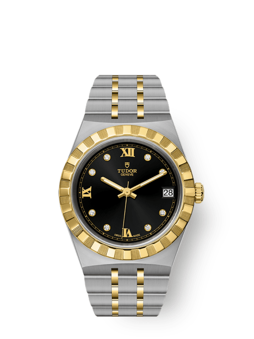 Tudor Tudor Royal 34 mm Black Dial with Diamonds Stainless Steel Bracelet M28403-0005