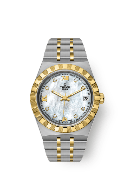 Tudor Tudor Royal 34 mm White Mother-Of-Pearl Dial with Diamonds Stainless Steel Bracelet M28403-0007