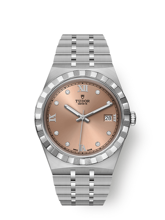 Tudor Tudor Royal 38 mm Pink Dial with Diamonds Stainless Steel Bracelet M28500-0009