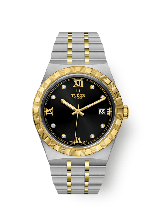 Tudor Tudor Royal 38 mm Black Dial with Diamonds Stainless Steel Bracelet M28503-0004