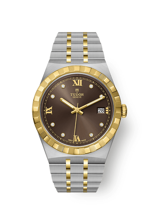 Tudor Tudor Royal 38 mm Chocolate Brown Dial with Diamonds Stainless Steel Bracelet M28503-0008