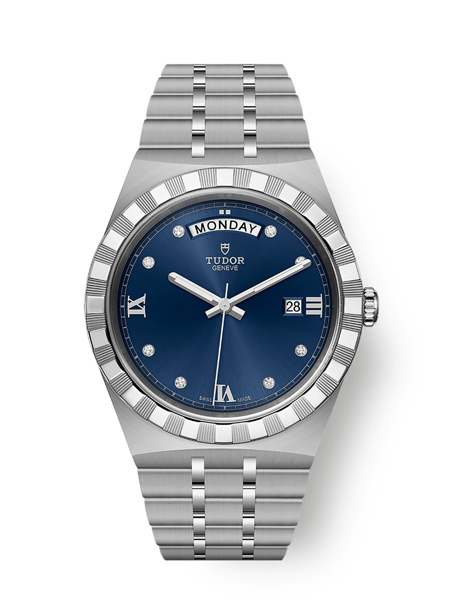 Tudor TUDOR Royal 41 mm Blue Dial with Diamonds Stainless Steel Bracelet M28600-0006