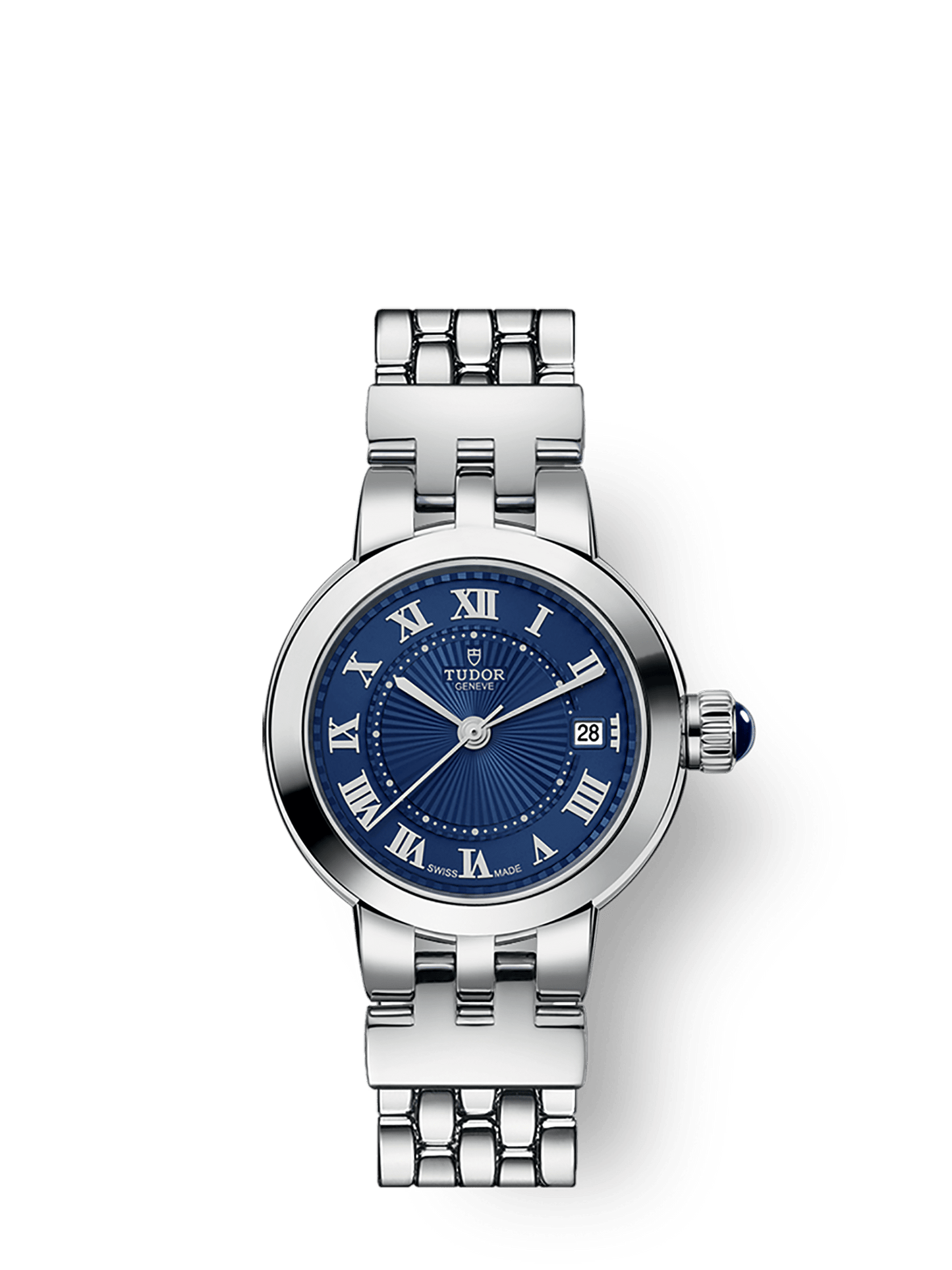 Tudor Clair de Rose 26 mm Blue Dial Stainless Steel Bracelet M35200-0009