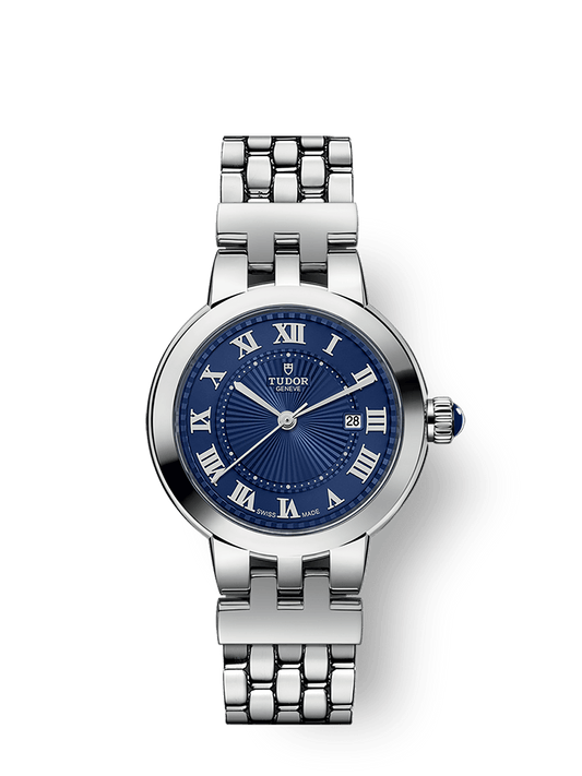 Tudor Clair de Rose 30 mm Blue Dial Stainless Steel Bracelet M35500-0009