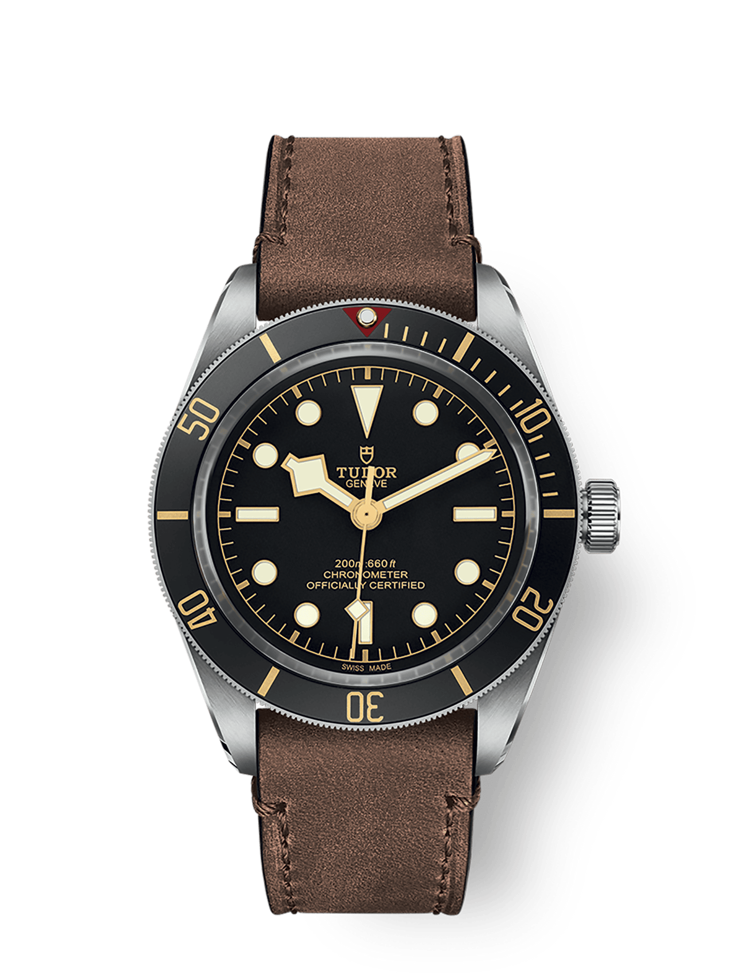 Tudor Black Bay 58 39 mm Black Dial Stainless Steel Leather Strap M79030N-0002