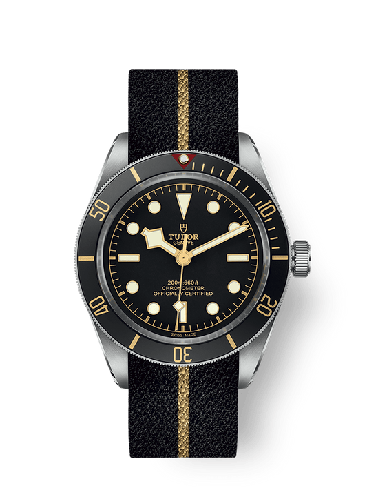 Tudor Black Bay 58 39 mm Black Dial Stainless Steel Fabric Strap M79030N-0003