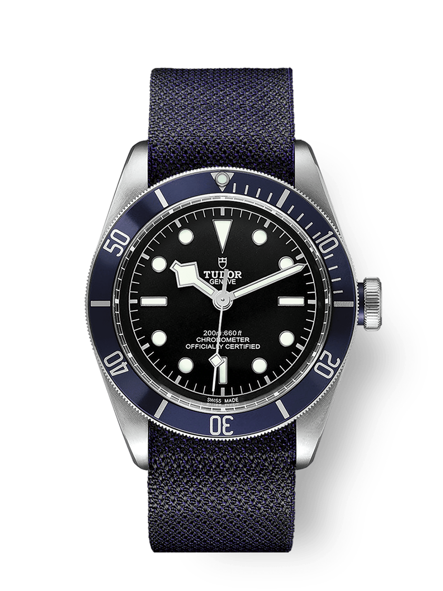 Tudor Black Bay 41 mm Black Dial Stainless Steel Fabric Strap M79230B-0006