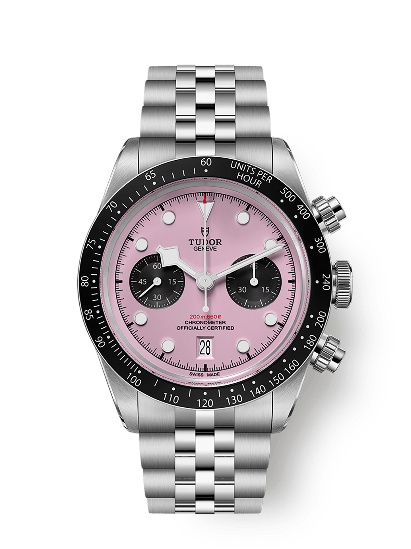 Tudor Black Bay Chrono 41 mm Pink Dial Stainless Steel Bracelet M79360N-0019