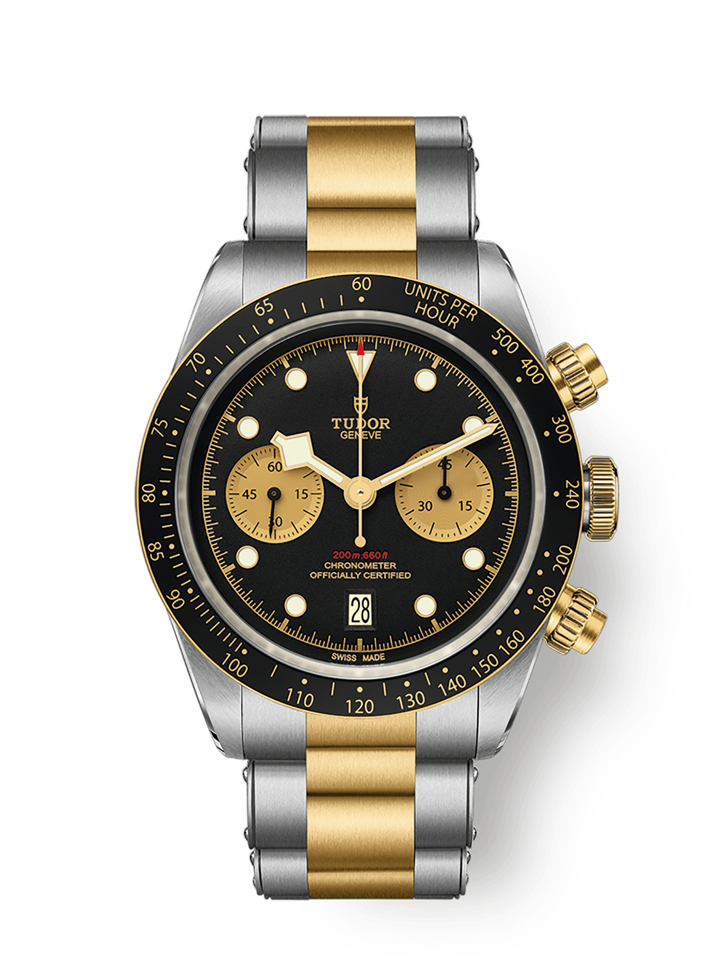 Tudor Black Bay Chrono S&G 41 mm Black Dial Stainless Steel Bracelet M79363N-0001