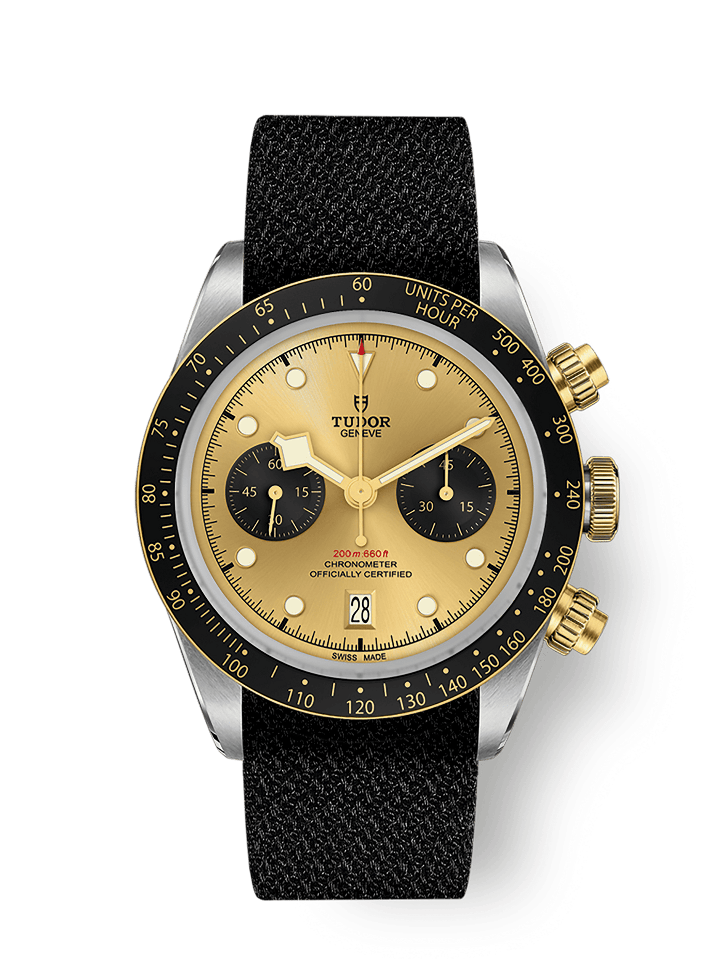 Tudor Black Bay Chrono S&G 41 mm Champagne Dial Stainless Steel Fabric Strap M79363N-0006