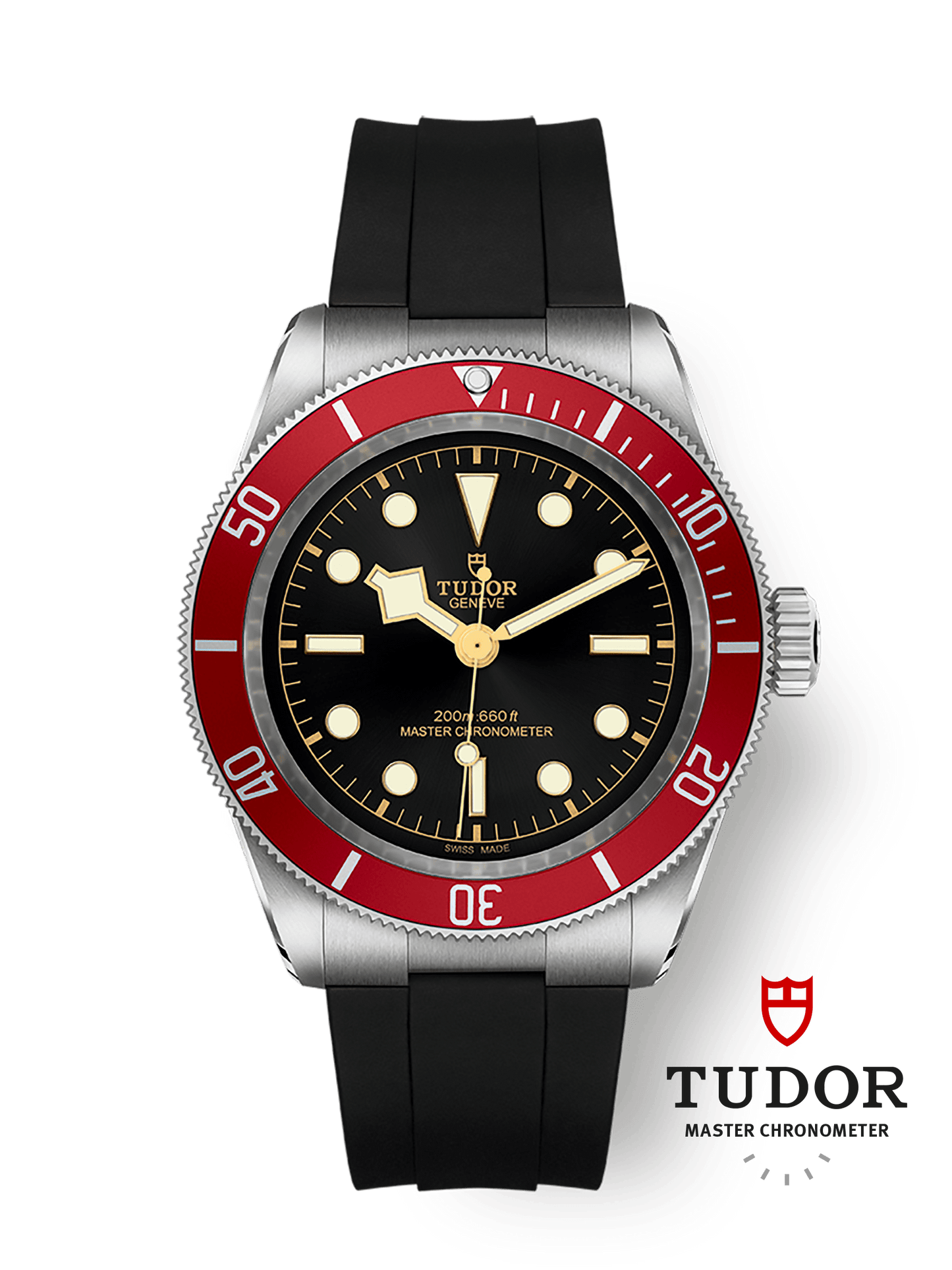 Tudor Black Bay 41 mm Black Dial Stainless Steel Rubber Strap M7941A1A0RU-0002