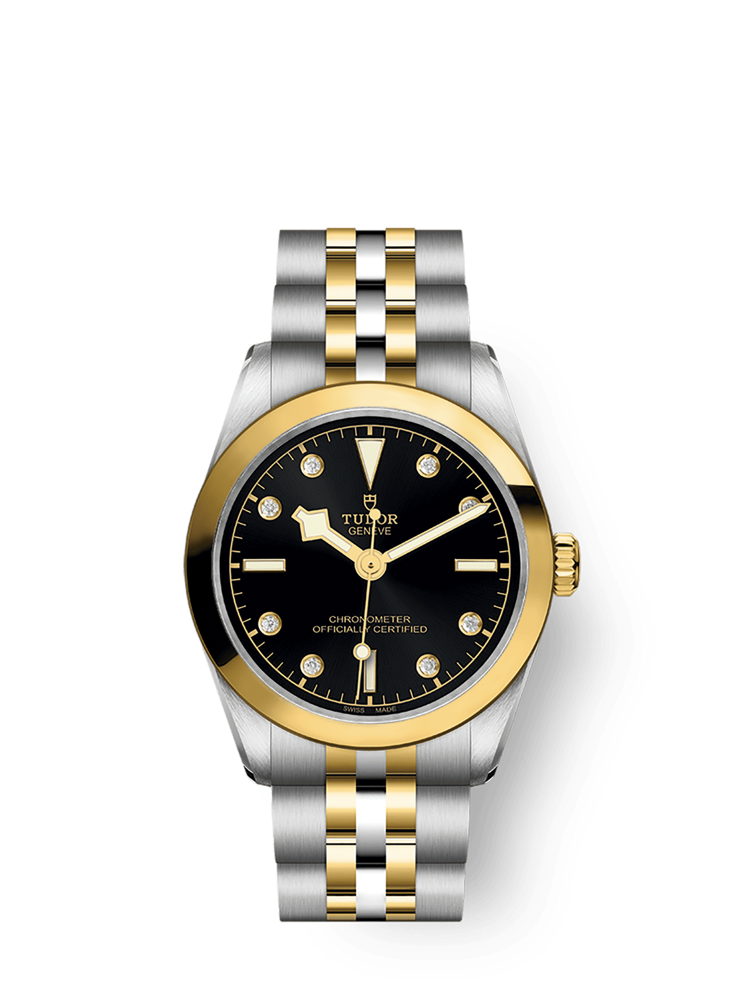 Tudor Black Bay 31 S&G 31 mm Black Dial with Diamonds Stainless Steel Bracelet M79603-0006