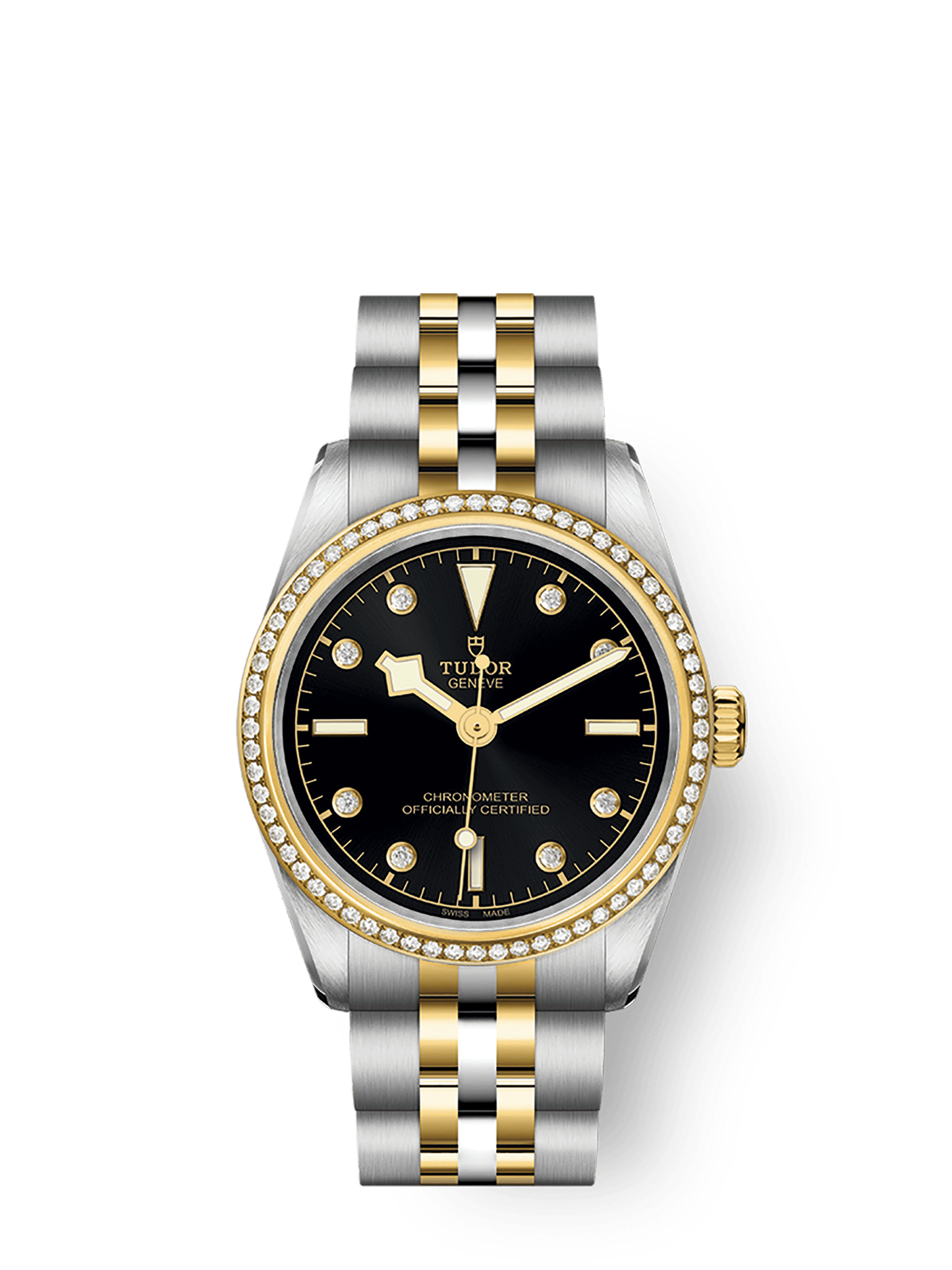 Tudor Black Bay 31 S&G 31 mm Black Dial with Diamonds Stainless Steel Bracelet M79613-0005