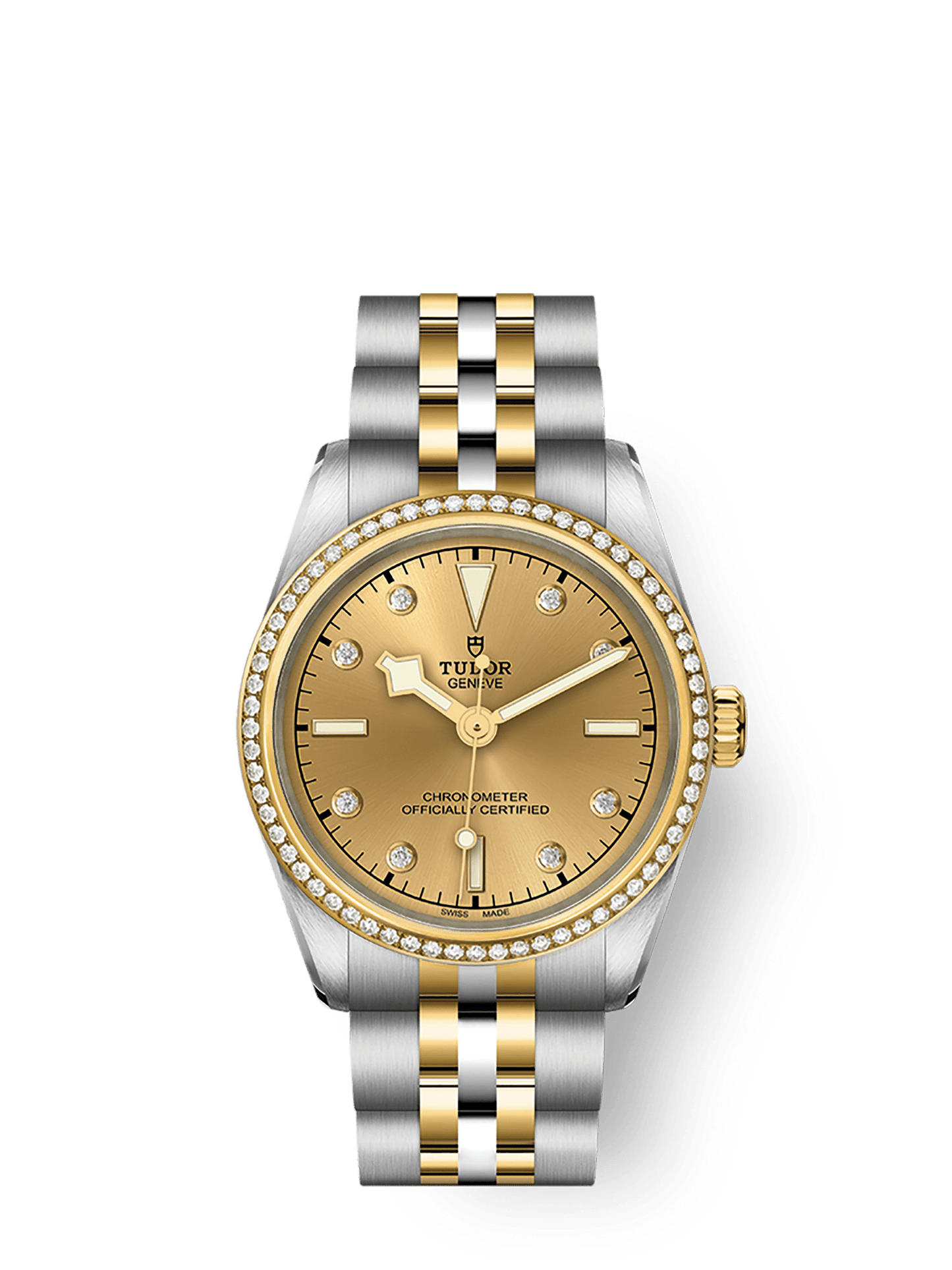 Tudor Black Bay 31 S&G 31 mm Golden Dial with Diamonds Stainless Steel Bracelet M79613-0007